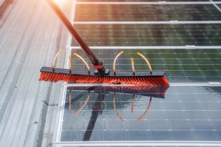 Solar panel cleaning